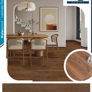 Casa Wooden Flooring Aqua Series 8MM Thickness – Water Proof – Model – AF04 – Deep Brown Colour – 10 pcs Box- 26sqft