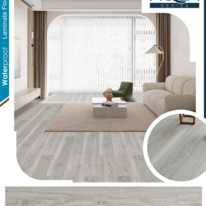 Casa Wooden Flooring Aqua Series 8MM Thickness – Water Proof – Model – AF05 – Deep Brown Colour – 10 pcs Box- 26sqft