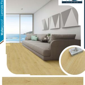 Casa Wooden Flooring Aqua Series 8MM Thickness – Water Proof – Model – AF06 – Deep Brown Colour – 10 pcs Box- 26sqft