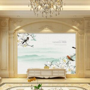 Glimpse of Nature Wall Mural Featuring Bird in Natural Light