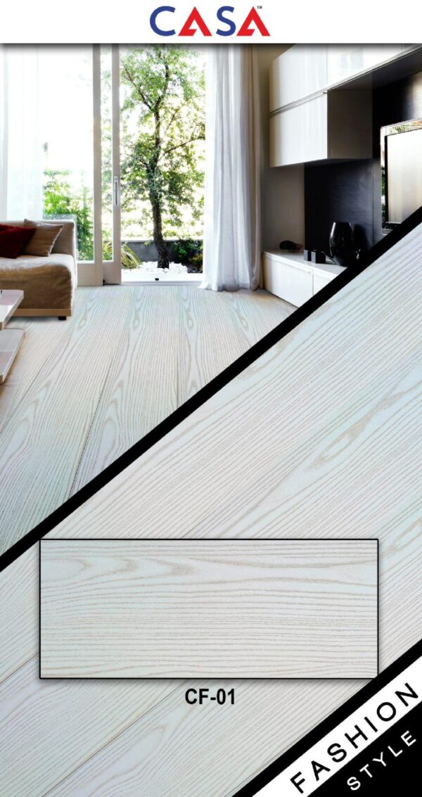 Casa Wooden Flooring Laminate Series 8.3MM Thickness  – Model – CF01 – Whisper Wood Retreat Colour – 10 pcs Box- 26sqft