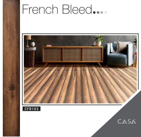 Casa Wooden Flooring ( French Bleed ) Series -8MM Thickness – Model – CFB103 - Espresso Ember Colour-10 pcs Box- 26sqft - Image 4