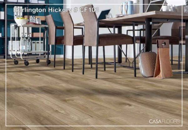 Casa Laminated Wooden Flooring Meraki Series -8MM Thickness - Model - CF103 Burlington Hickory Colour-10 pcs Box- 26sqft