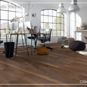 Casa Laminated Wooden Flooring Meraki Series -8MM Thickness - Model - CF104 Incando Walnut Colour-10 pcs Box- 26sqft