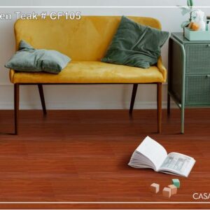 Casa Laminated Wooden Flooring Meraki Series -8MM Thickness - Model - CF105 Golden Teak Colour-10 pcs Box- 26sqft