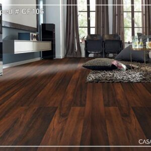 Casa Laminated Wooden Flooring Meraki Series -8MM Thickness - Model - CF106 Stripped Colour-10 pcs Box- 26sqft