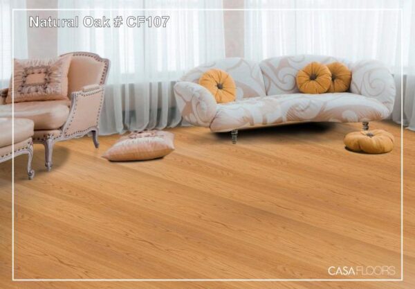 Casa Laminated Wooden Flooring Meraki Series -8MM Thickness - Model - CF107 Natural Oak-10 pcs Box- 26sqft (Copy)