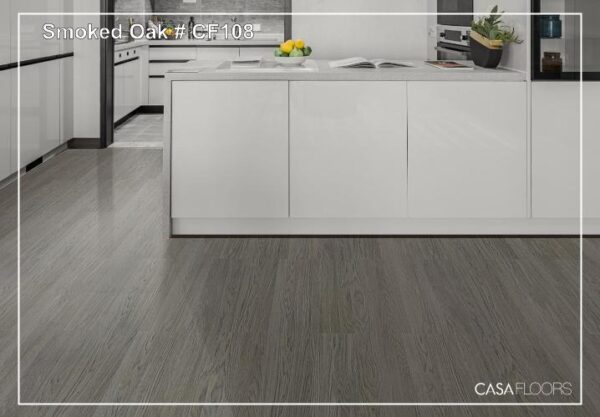 Casa Laminated Wooden Flooring Meraki Series -8MM Thickness - Model - CF108 Smoked Oak-10 pcs Box- 26sqft - Image 3