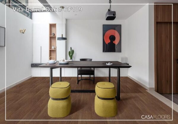 Casa Laminated Wooden Flooring Meraki Series -8MM Thickness - Model - CF109 Vita Barrel Oak-10 pcs Box- 26sqft - Image 3