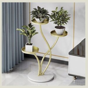Decorative Planter Pot Plant Flower Stand Set of 3 Metal Flower Stand 3 Tier Indoor Shelf Holder