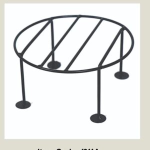Metal Planters Round Four Leg Black Stand, Black, Stylish Round Strong Legs Perfect Stand for Planter Indoor and Outdoor