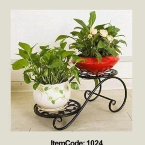 Plant Twinset Stand for Plants Decorative Iron Planter Stand for Potted Plants, Flowers, Ornaments, Standard Metal, Indoor and Outdoor Use