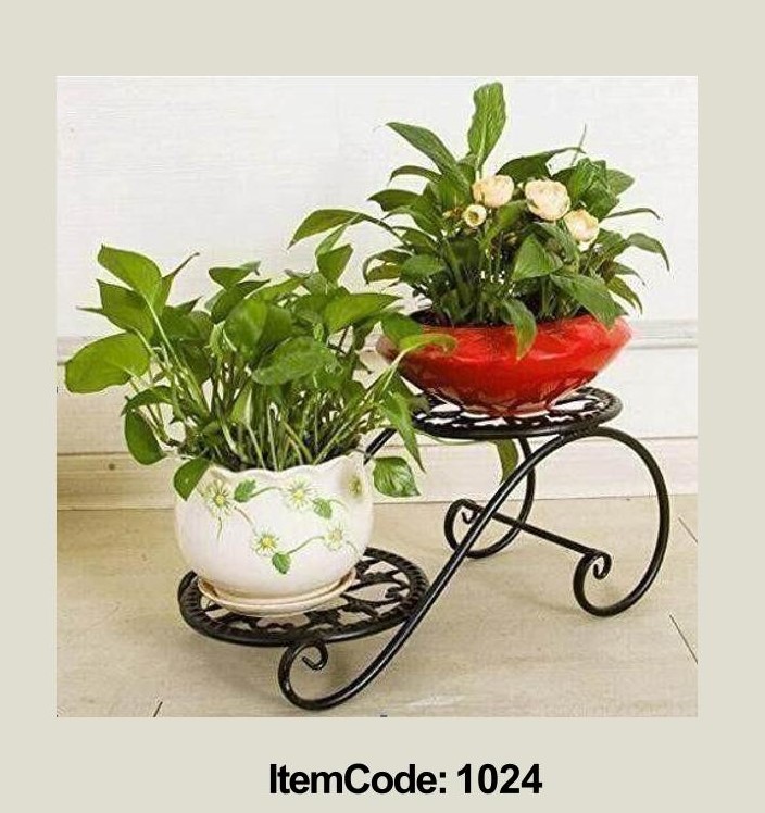 Plant Twinset Stand for Plants Decorative Iron Planter Stand for Potted Plants, Flowers, Ornaments, Standard Metal, Indoor and Outdoor Use
