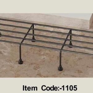 Rectangular Metal Plant Stands, Highly Durable Pot Holders for Indoor & Outdoor Home and Garden Display, Withstands up to 200kg, ( Black, Pack of 1)