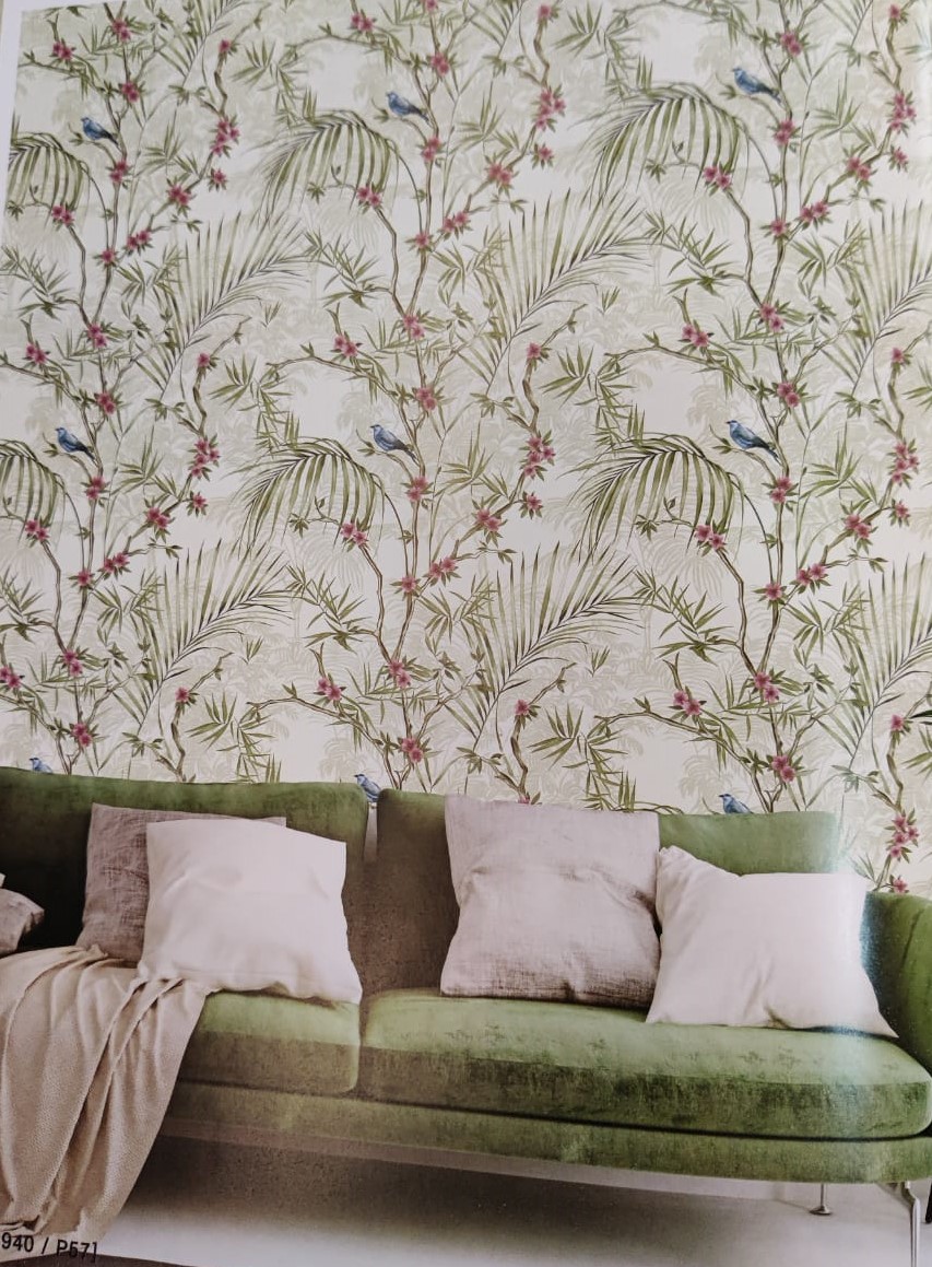 Whispers of Nature: Botanical Wall Art for Soulful Spaces Non Woven wallpaper 53cm x 950 cm Wall floral collection
